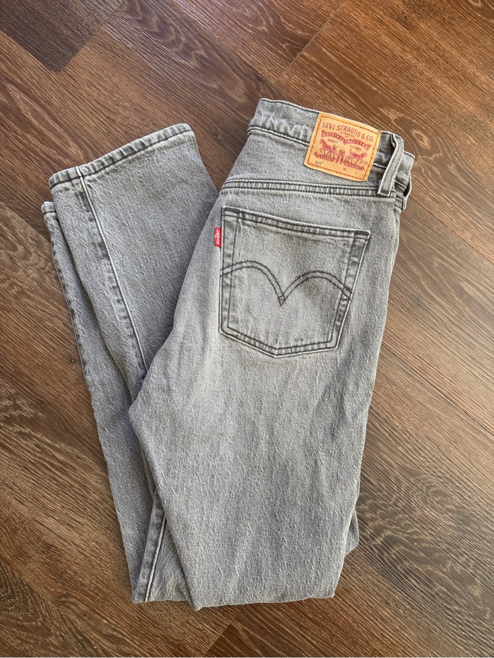 Levi's Light Gray Straight-Leg Jeans
